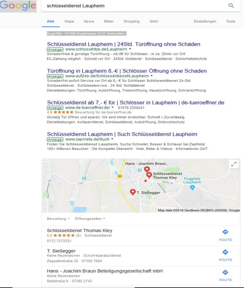 Google Suchtreffer